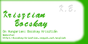krisztian bocskay business card